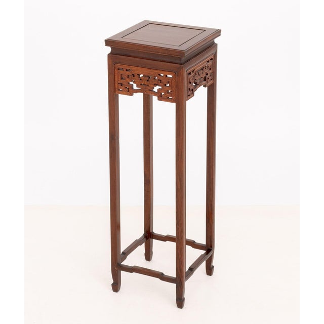 Pair of Chinese Hardwood Pedestal Stands For Sale In New York - Image 6 of 8