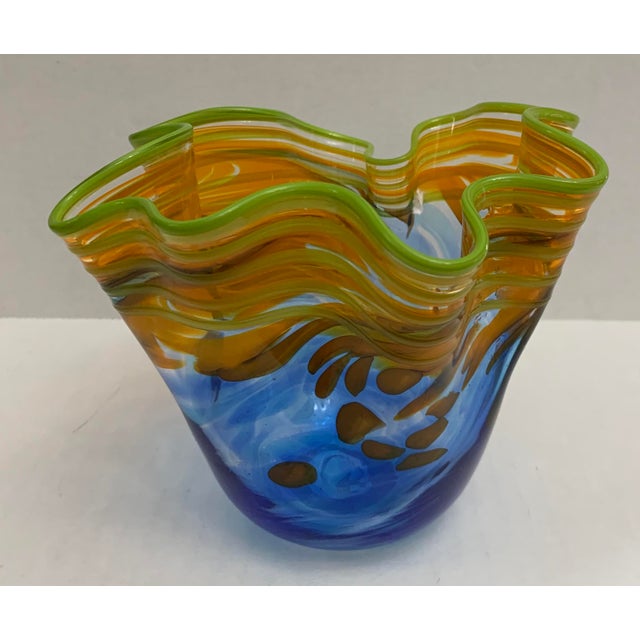 James Hayes Svirla Art Glass Ripple Vase Chairish
