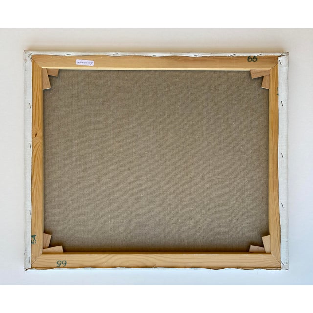 Textile Late 20th Century Abstract Pair of Paintings by European Artist For Sale - Image 7 of 8