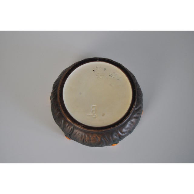 Danish Art Nouveau Hand-Crafted Decorated Dish by P. Ipsens Enke, 1890s For Sale - Image 6 of 8