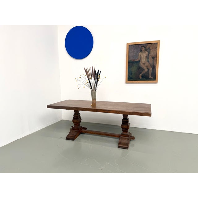 Monastery Table in Oak with Turned Balusters, France, 1930s For Sale - Image 13 of 18