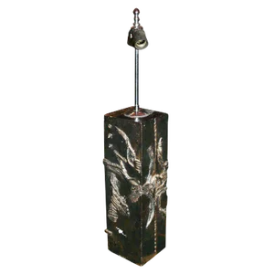 French Pottery Fish Motif Lamp