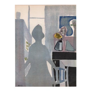 Marcel Gromaire, The Woman in Blue & Figures in the Street, 1953, Lithograph For Sale