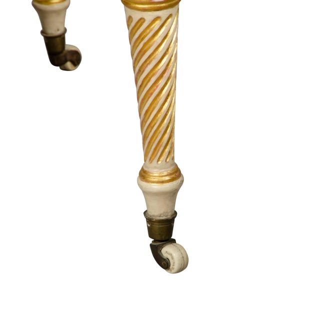 Wood Regency Painted and Gilded Armchairs - A Pair For Sale - Image 7 of 13