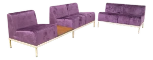 Set of Vintage Purple Velvet Sofas by Gianfranco Frattini