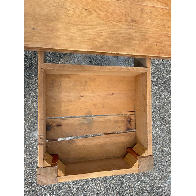 Antique Scrubbed Pine Drop-Leaf Table For Sale - Image 9 of 12