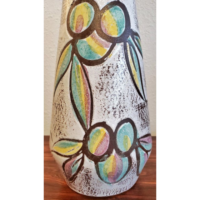 Tall Scheurich Teardrop With Fruit Motif Vase Nr. 529/38 For Sale In Austin - Image 6 of 10