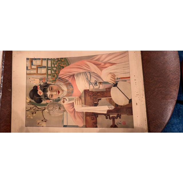Vintage 1930s Chinese Republic Shanghai Advertising Poster Art, Hang Zhiying Era For Sale In San Francisco - Image 6 of 11