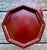 Vintage Korean Octagonal Red Lacquer Jewelry Box With Mother-of-Pearl Figural Inlay For Sale - Image 4 of 5