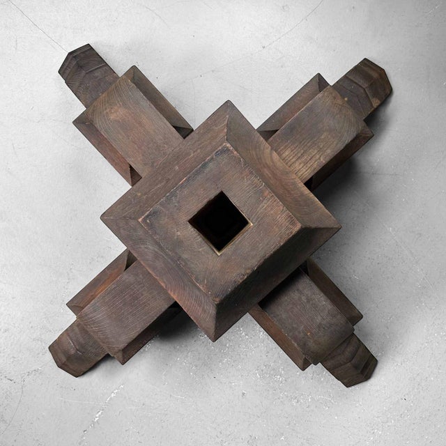 Antique Japanese Wooden Pedestal, 1890s For Sale - Image 16 of 18