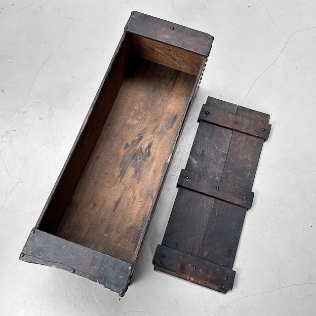 Antique Japanese Storage Chest with Drawer For Sale - Image 10 of 18