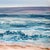 Contemporary Sunset on the Beach - Original Blue Pink Coastal Landscape Watercolor Painting on Paper For Sale - Image 3 of 6