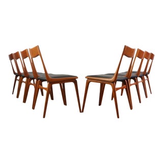 Erik Christensen Teak Boomerang Dining Chairs - Set of 8 For Sale
