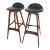 1960s Erik Buch Teak and Rosewood Barstools - a Pair For Sale