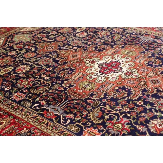 Textile Middle Eastern Hand-Knotted Tabriz Rug For Sale - Image 7 of 11