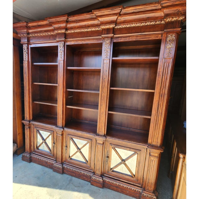 Traditional Philippe Langdon Hard Wood Bookcase For Sale - Image 3 of 8
