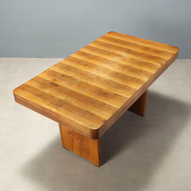 Brown Vintage Italian Table in Walnut Veneer, 1940s For Sale - Image 8 of 10