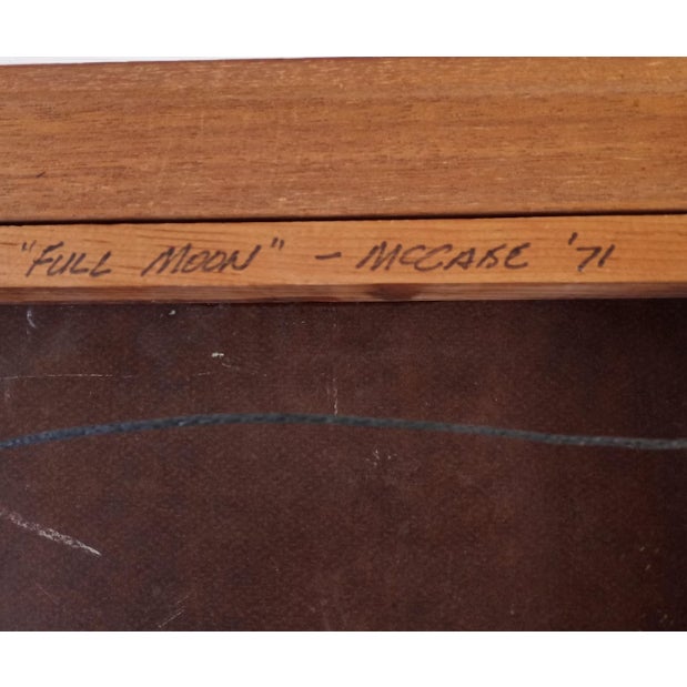 1971 Mixed Media Sculptural Relief "Full Moon" by McCabe Framed For Sale - Image 9 of 10