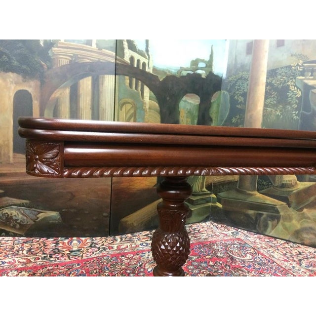 Brown Antique Empire Games Table, Mahogany Game Table For Sale - Image 8 of 14