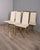 Set of six chairs with gold-plated brass frame, white velvet upholstery, designed by Renato Zevi, 1970s. I have official...
