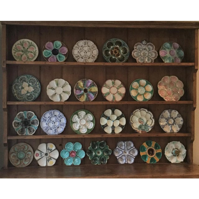 1950 Sarreguemines Majolica Oyster Plate For Sale - Image 9 of 11