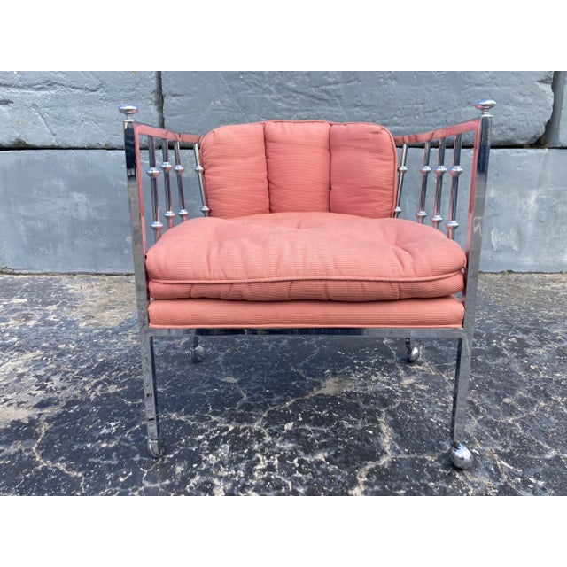 Mid Century Modern Chrome Barrel Lounge Chair, 1970s For Sale - Image 4 of 12