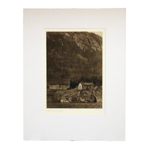 Edward S. Curtis Native American Print “Spearing Salmon-Cowichan", John Andrew