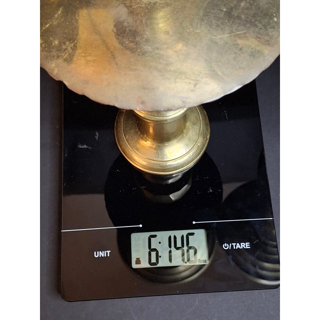 Monumental 19" Antique Brass Synagogue Shabbat Candlesticks - 19th Century For Sale - Image 12 of 13
