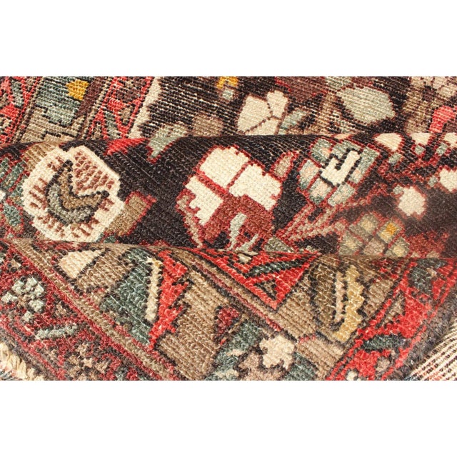 1950s Keivan Woven Arts, H-702-17, 1950’s Vintage Hamedan Runner-3’2’x16’5" For Sale - Image 5 of 13