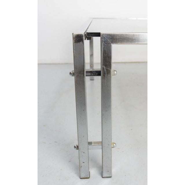 Vintage French Coffee Table in Chrome and Smoked Glass, 1970 For Sale - Image 6 of 12