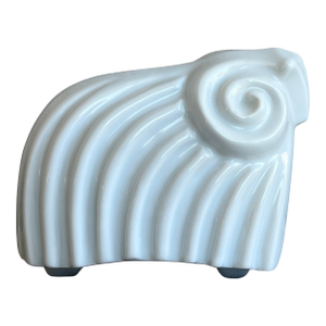 1960s Naaman Porcelain Ram – Mid-Century Modern Figurine