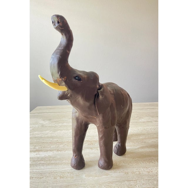 Leather Elephant Sculpture For Sale - Image 11 of 11