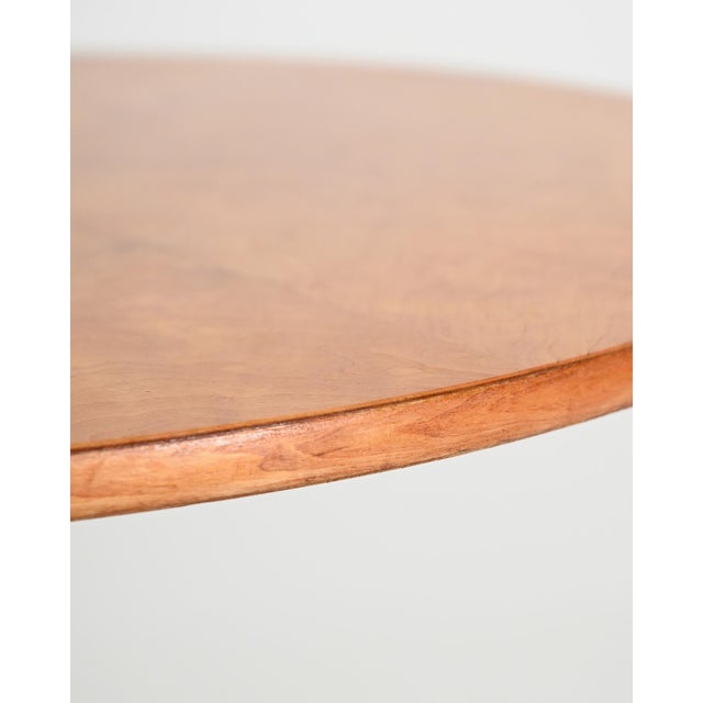 Vintage Swedish Coffee Table with Round Elm Top, 1940s For Sale - Image 3 of 9