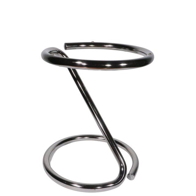 Mid Century Space Age Chrome Base Glass Top Table C. 1960/70's For Sale In New York - Image 6 of 14