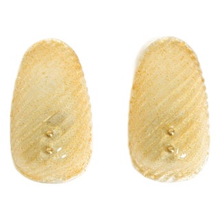 Wall Lights in Gold-Colored Glass from Hufnagel-Leuchten, 1960s, Set of 2 For Sale