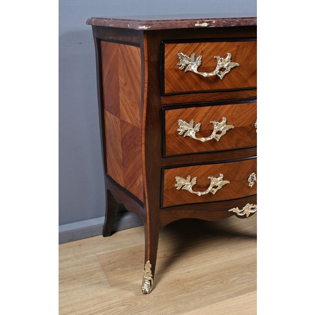 Small Marquetry Commode, 1850s For Sale - Image 14 of 18