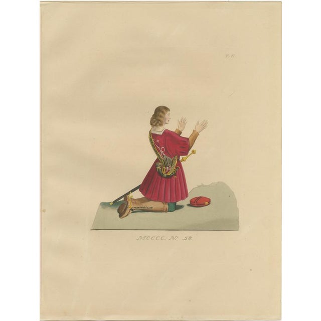 Medieval Costume Studies, 1860, Paper, Set of 8 For Sale - Image 9 of 10