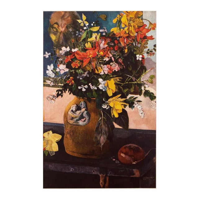 1950s After Paul Gauguin "Still Life With Flowers", First Edition Full-Color Print For Sale