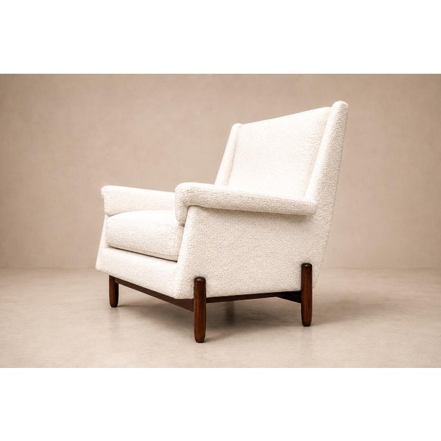 Jorge Jabour Club Chair in Brazilian Rosewood and Bouclé, Brazil, 1960s For Sale - Image 18 of 18