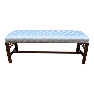 1970s Henredon Rittenhouse Chinese Chippendale Bench For Sale
