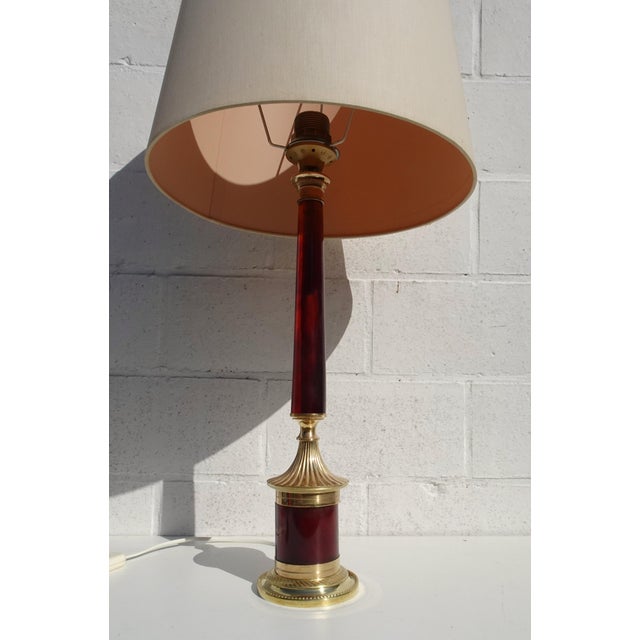 Empire Neoclassical Bronze and Bakelite Table Lamp, 1970s For Sale - Image 18 of 18