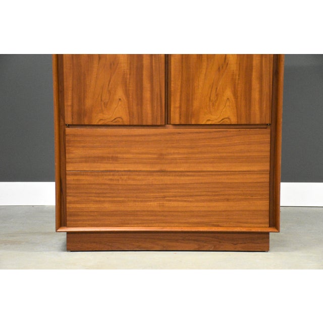 Danish Modern Teak Armoire Dresser For Sale - Image 9 of 12