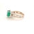 Traditional Emerald Diamond Statement Ring 4.05 TCW 14k White Gold Women Certified For Sale - Image 3 of 8