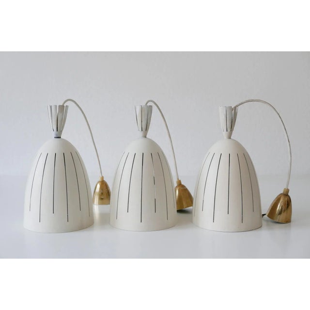 Mid-Century Diabolo Pendant Lamps, 1950s, Set of 3 For Sale - Image 17 of 18
