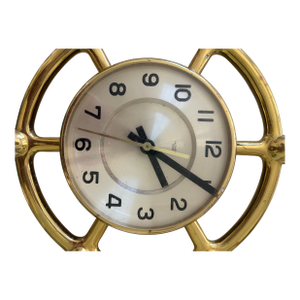 Hermes Ships Wheel Clock and Barometer