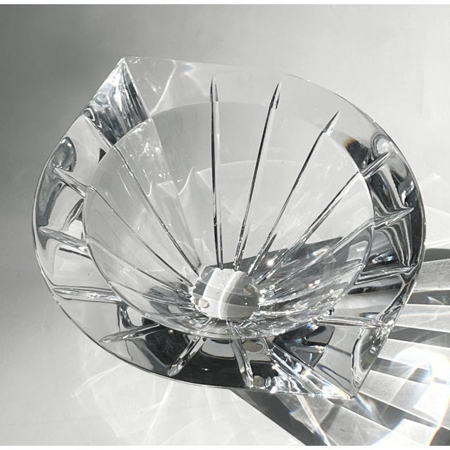 Mid 20th Century Jan Johansson Marin Heavy 2.4 Lb Crystal 6.5" Bowl Orrefors Sweden For Sale - Image 5 of 6