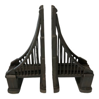 Pair of Golden Gate Bridge Bookends by Restoration Hardware For Sale