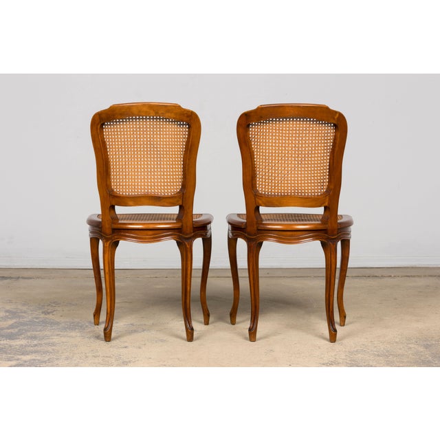 Set of 8 Early 20th Century French Louis XV Style Walnut Cane Dining Chairs For Sale - Image 18 of 18
