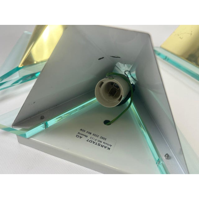 Postmodern Triangular Sconces from Karstadt, 1980s, Set of 2 For Sale - Image 11 of 18