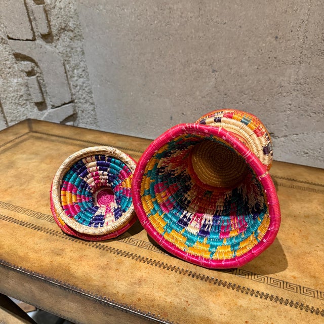 Wood Traditional Ethiopian Mesob Basket For Sale - Image 7 of 7